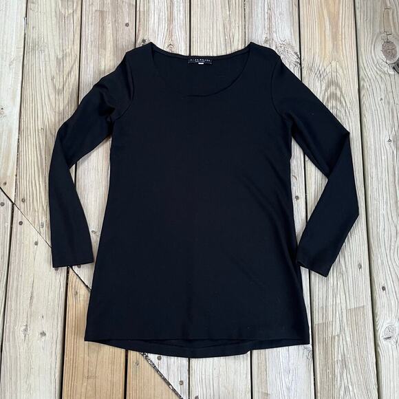 Brynn Walker Women's Black Soft Knit Basic Long Sleeve Top Size S - Picture 1 of 7